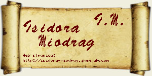 Isidora Miodrag vizit kartica